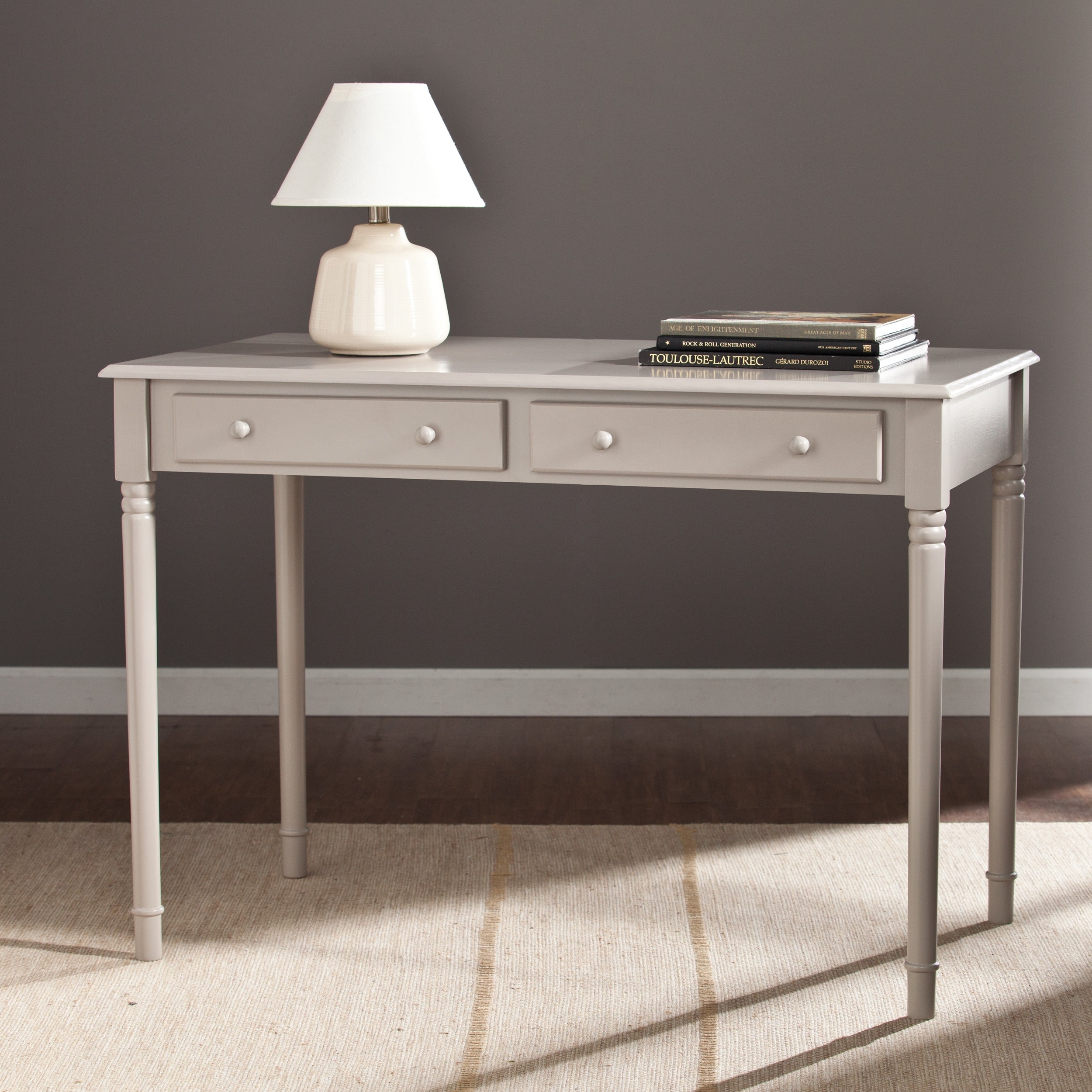 Harper Blvd Grisham 2 Drawer Writing Desk Gray