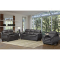 Upton Premium Brown Top Grain Leather Sofa Loveseat And Chair