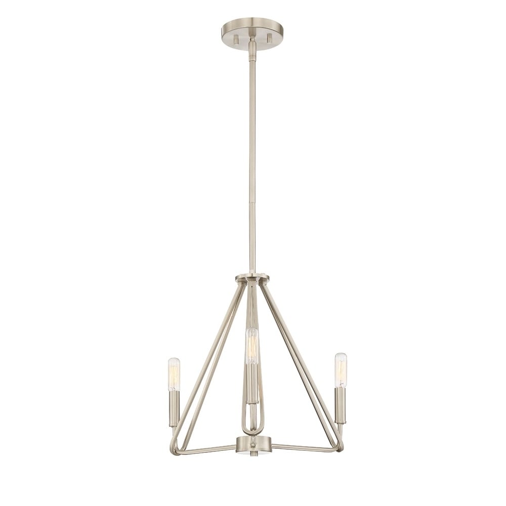 Uptown 3 Light Chandelier Satin