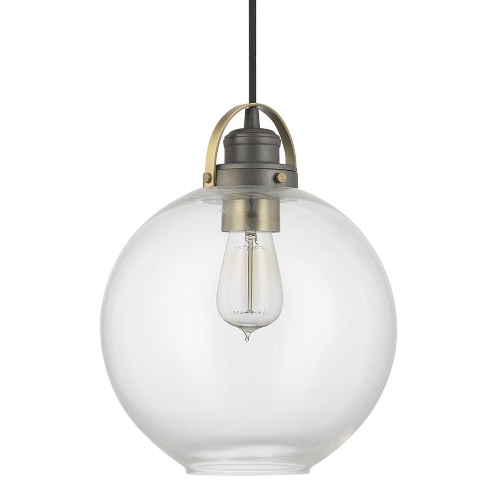 Capital Lighting Urban Collection 1 Light Graphite With Aged Brass Mini Pendant
