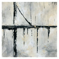 Urban Across Bridge Abstract By Nan Wrapped Canvas Painting Art Print
