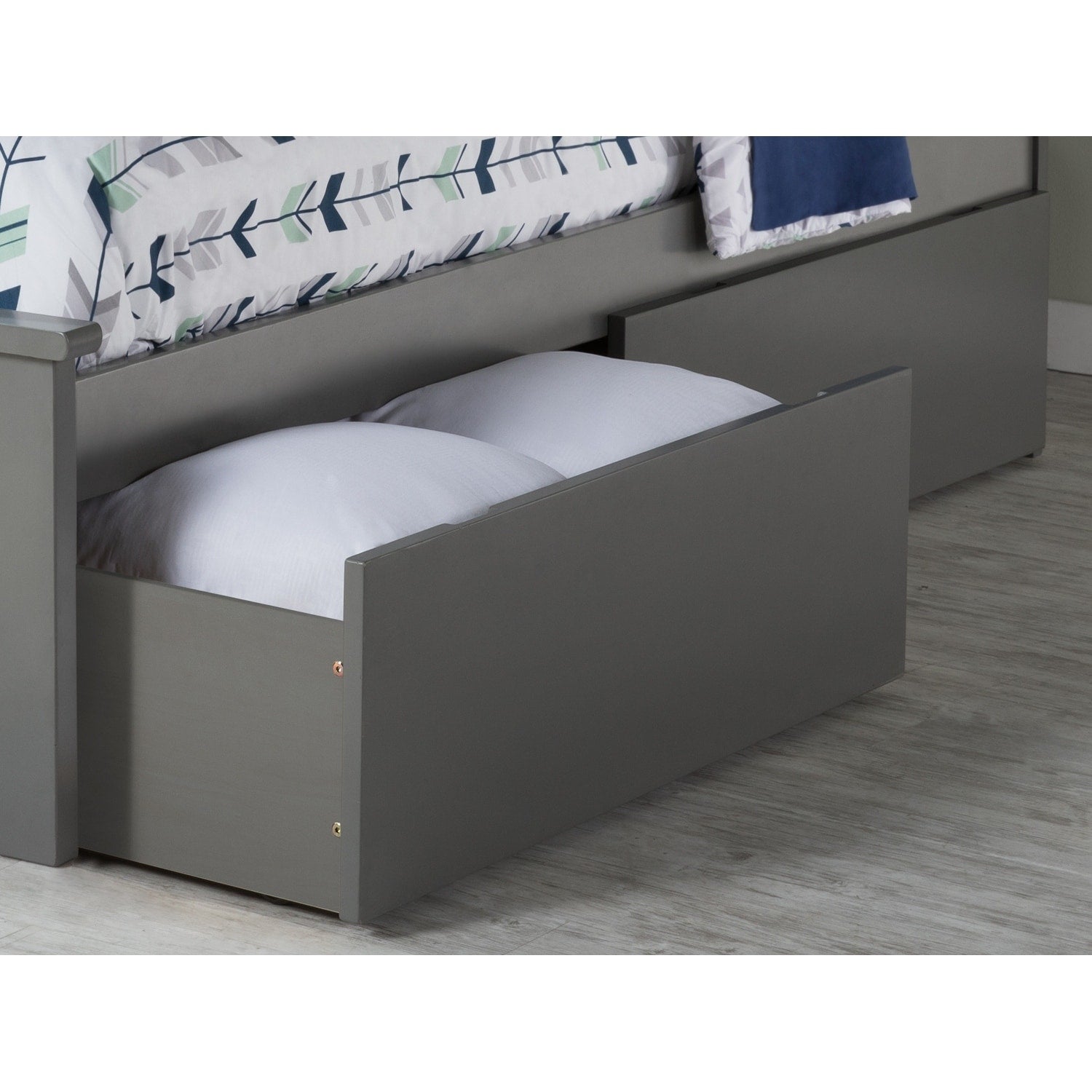 Urban Bed Drawers Queen King Grey