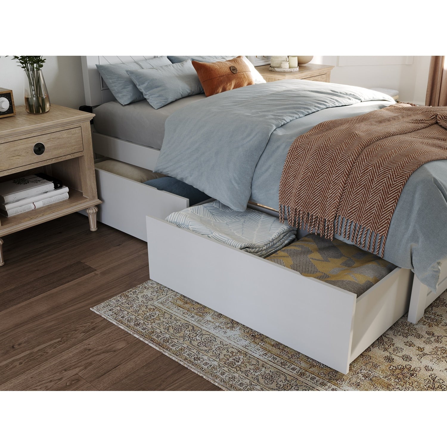 Urban Bed Drawers Twin Full White