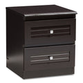 Urban Designs Alima Wenge Brown Wooden 2 Drawer Nightstand