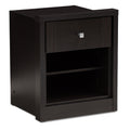 Urban Designs Watkins Wenge Brown Wood Framed 1 Drawer Nightstand