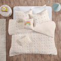 Urban Habitat Kids Ensley Multi Cotton Jacquard Pom Pom Duvet Cover Set