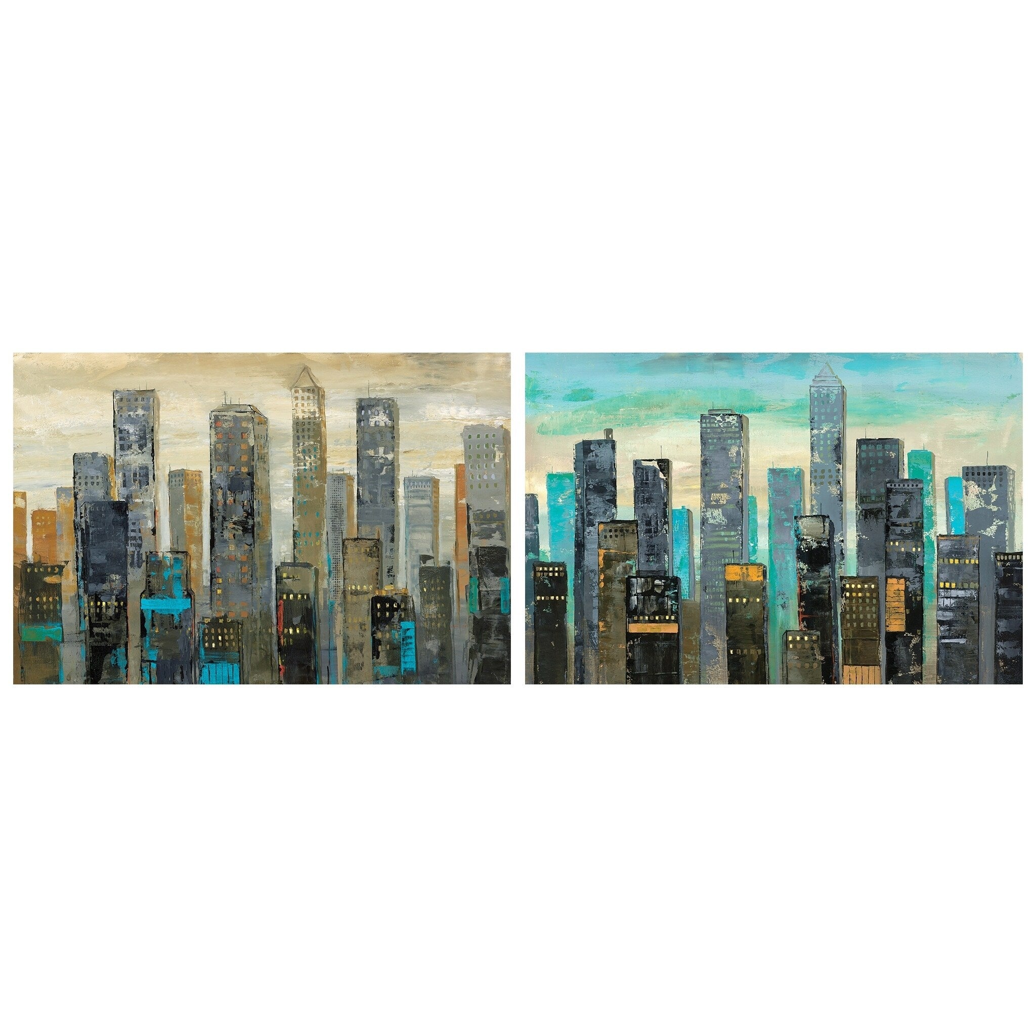Urban Lights Glass Wall Art Multi Color