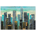 Urban Lights Graphic Wall Art On Free Floating Tempered Glass Panel