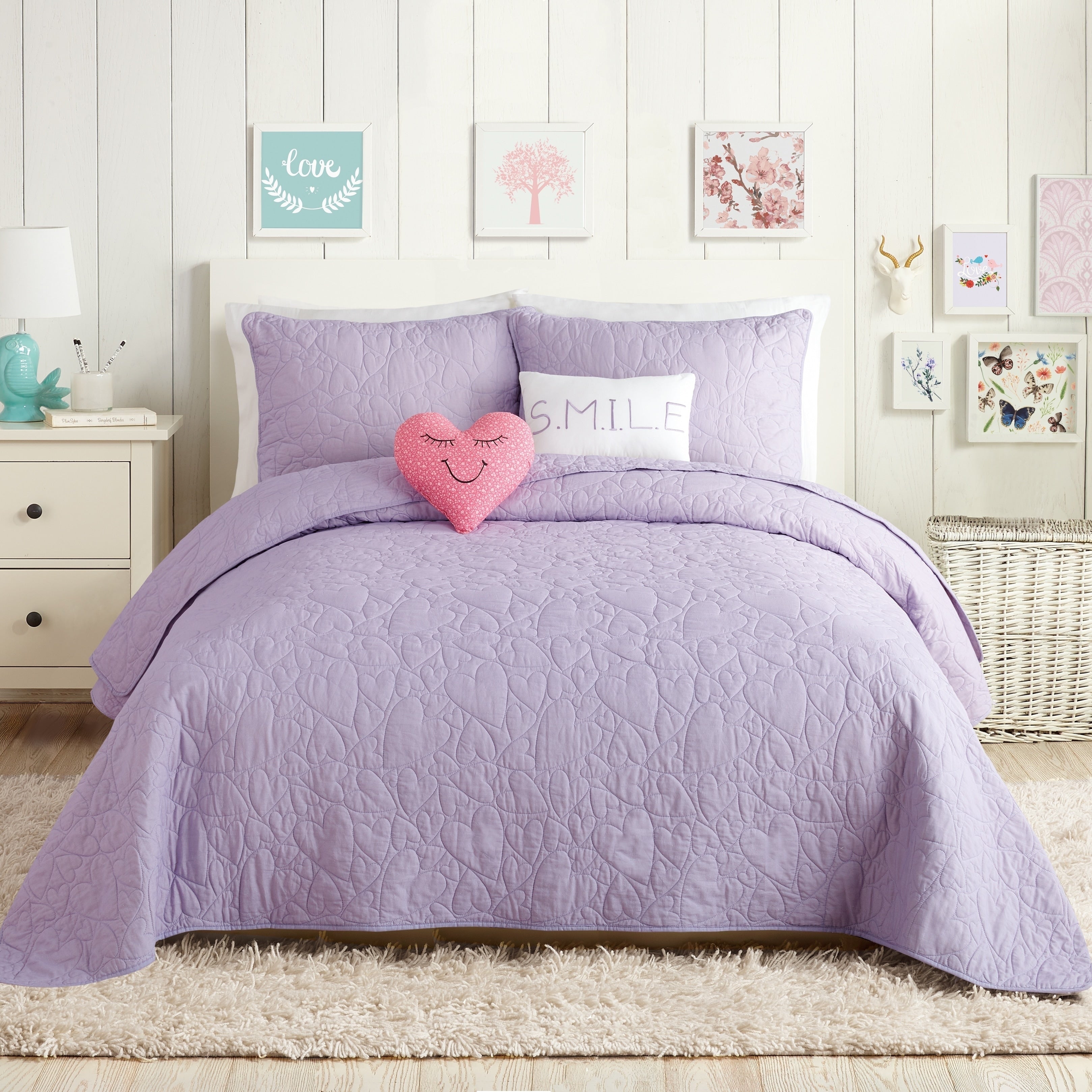 Urban Playground Heart 5 Piece Quilt Set
