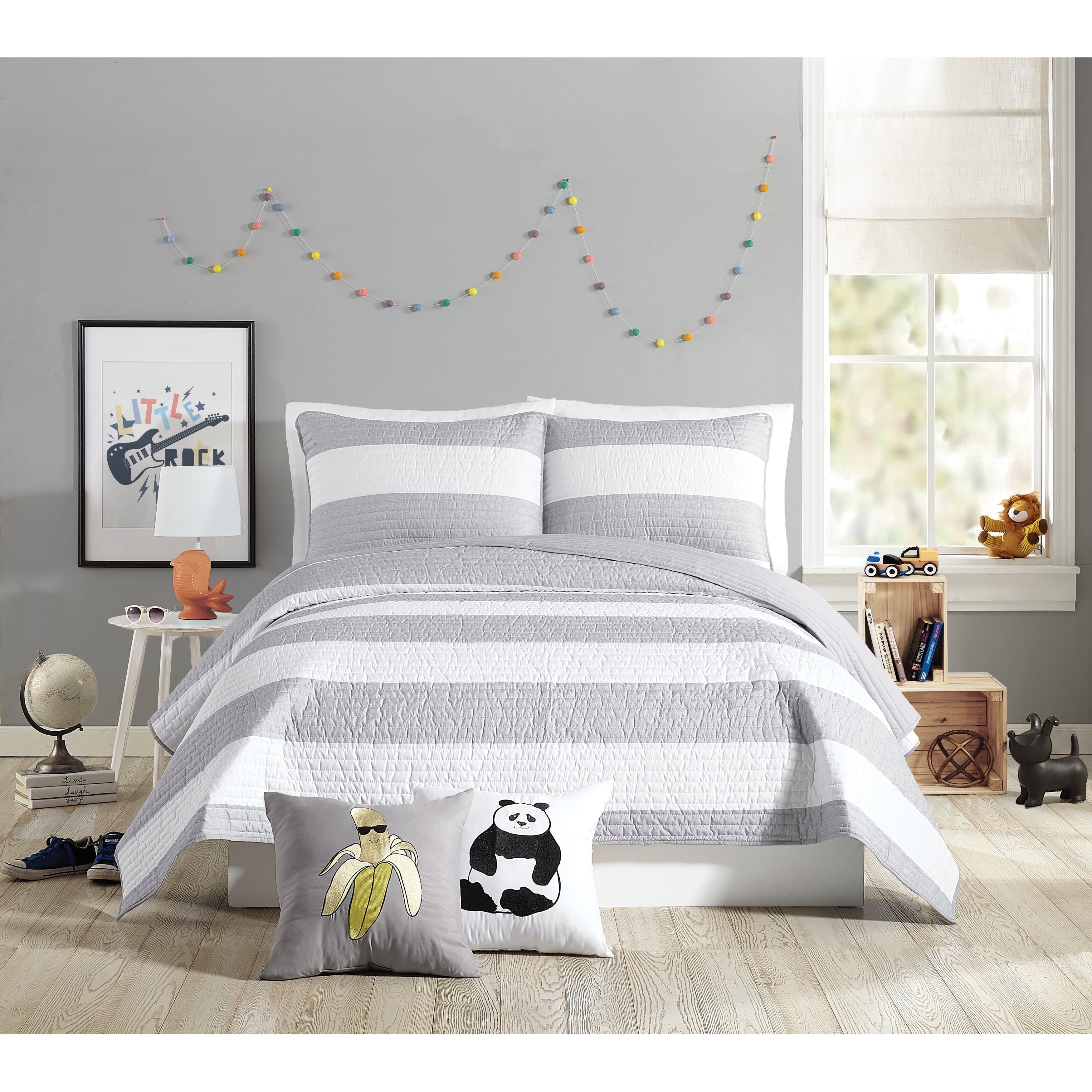 Urban Playground Lavelle Grey Quilt Set