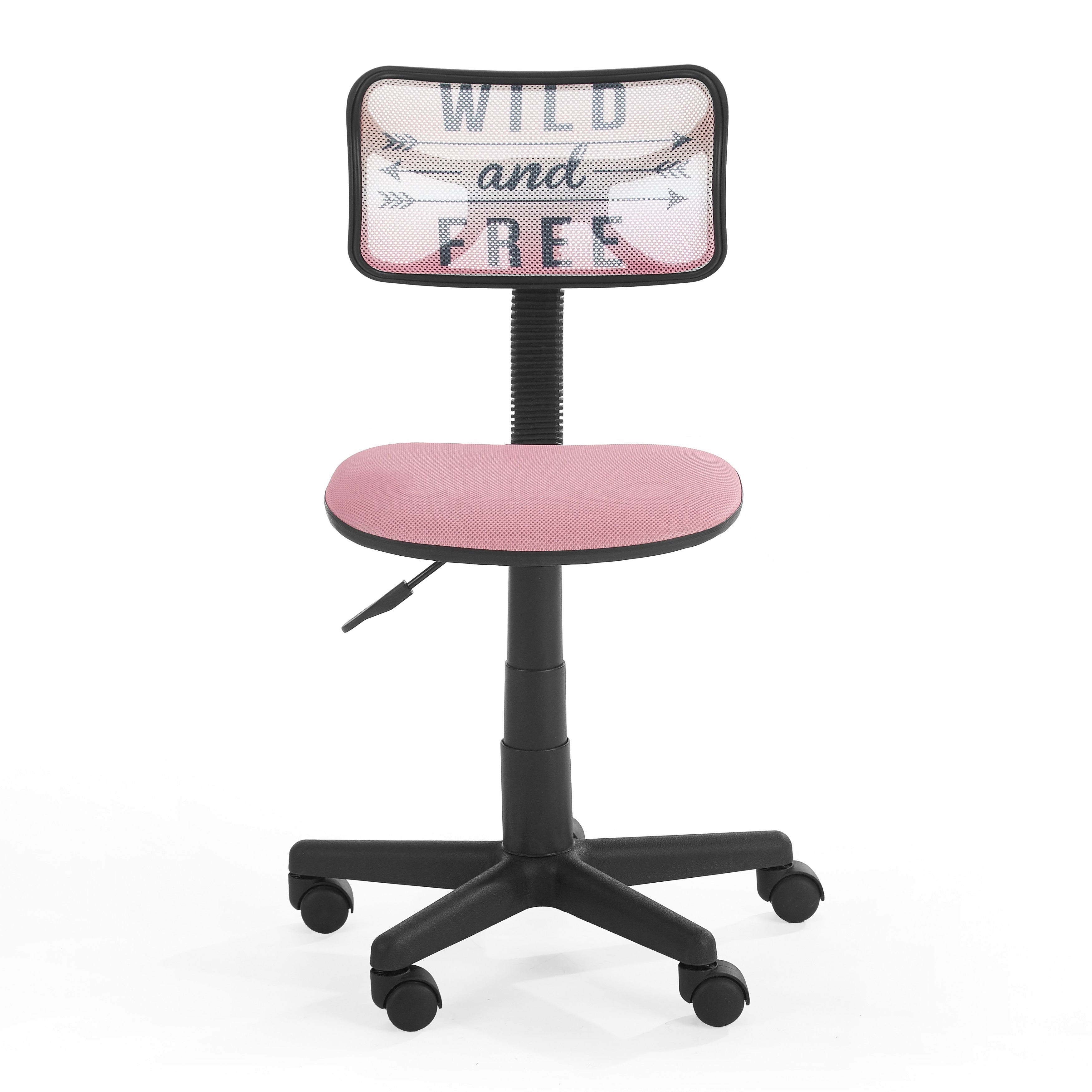 Urban Shop Rolling Mesh Chair With Text