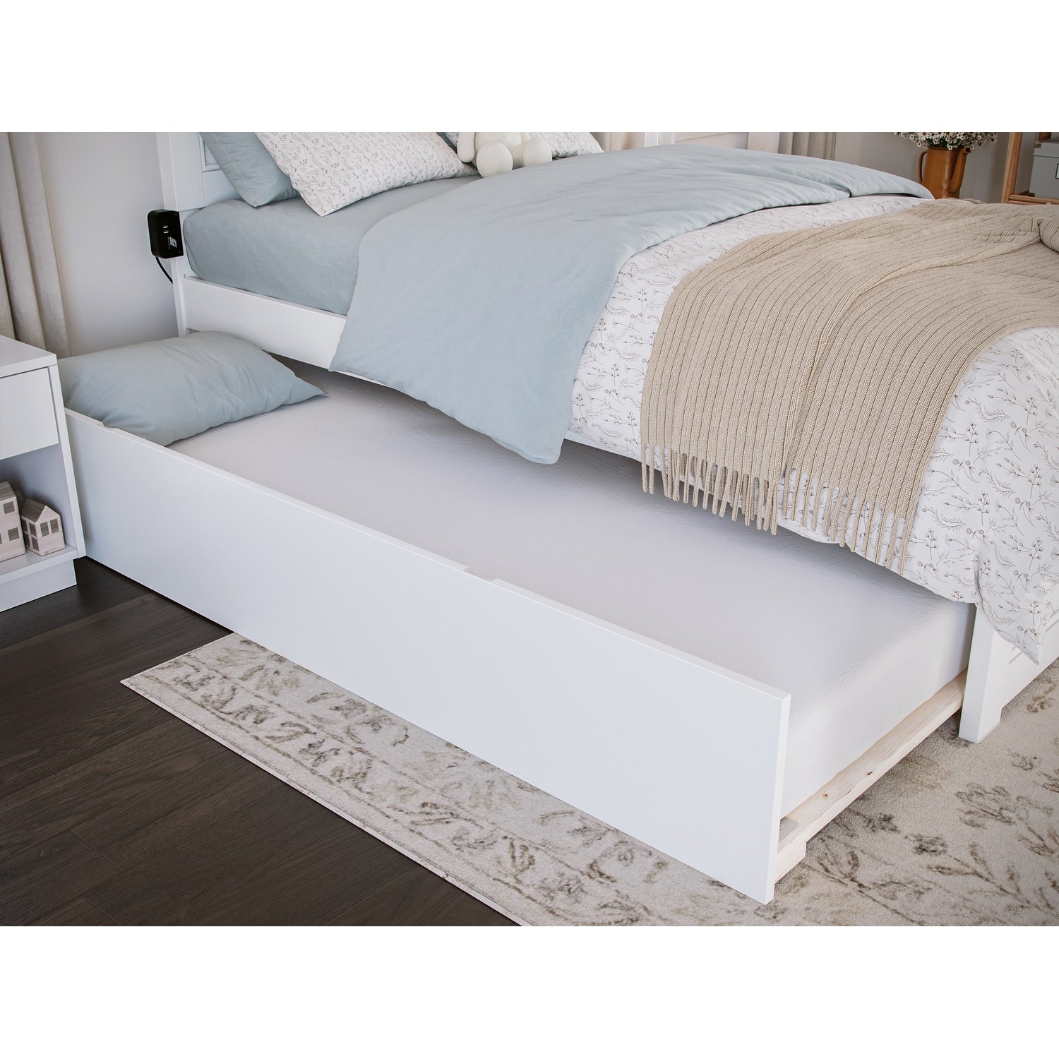 Urban Trundle Bed Twin White