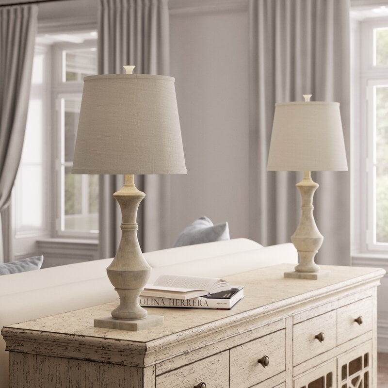 Urbanest Marion Table Lamps Set Of 2 Weathered White
