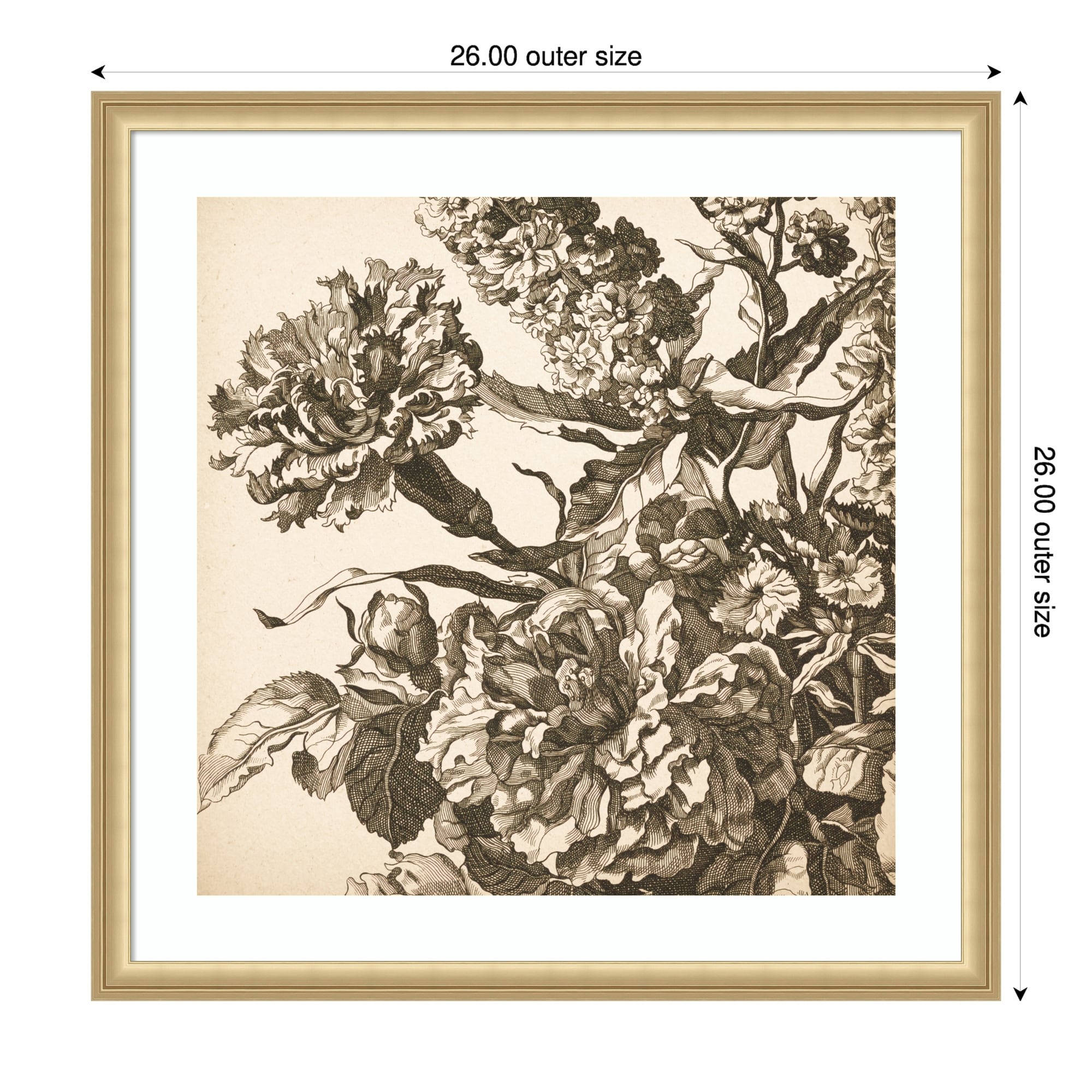 Urn Arrangement No. 3 By Wild Apple Portfolio Wood Framed Wall Art Print