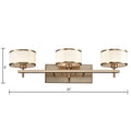 Utica Satin Brass With White Cylindrical Shade Vanity Light