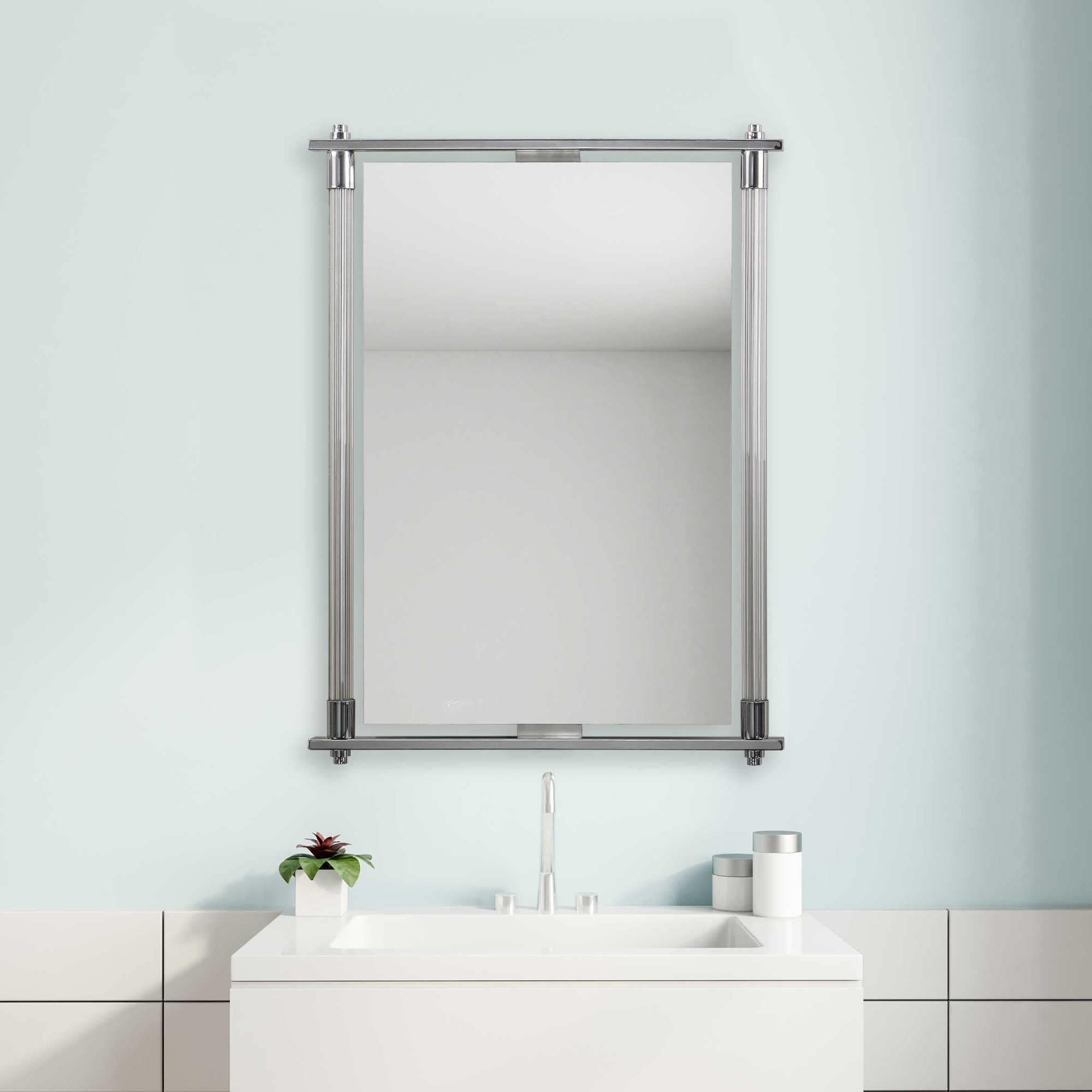 Uttermost 1127 Adara 25.75 W X 35.5 H Rectangular Wall Mirror Chrome