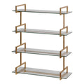 Uttermost 4038 Auley 31 Wide Iron And Glass Decorative Shelf Antiqued Gold Leaf