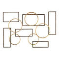 Uttermost 04062 60 Inch X 41 Inch Iron Metal Wall Art From The Elias Collection Brushed Bronze Gold Leaf
