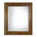 Uttermost 07016 Darian 42 Inch X 36 Inch Rectangular Beveled Wood Framed Mirror Dark Brown