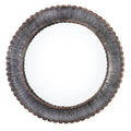 Uttermost 09175 Tanaina 46 Inch Diameter Round Beveled Framed Mirror Metallic Silver
