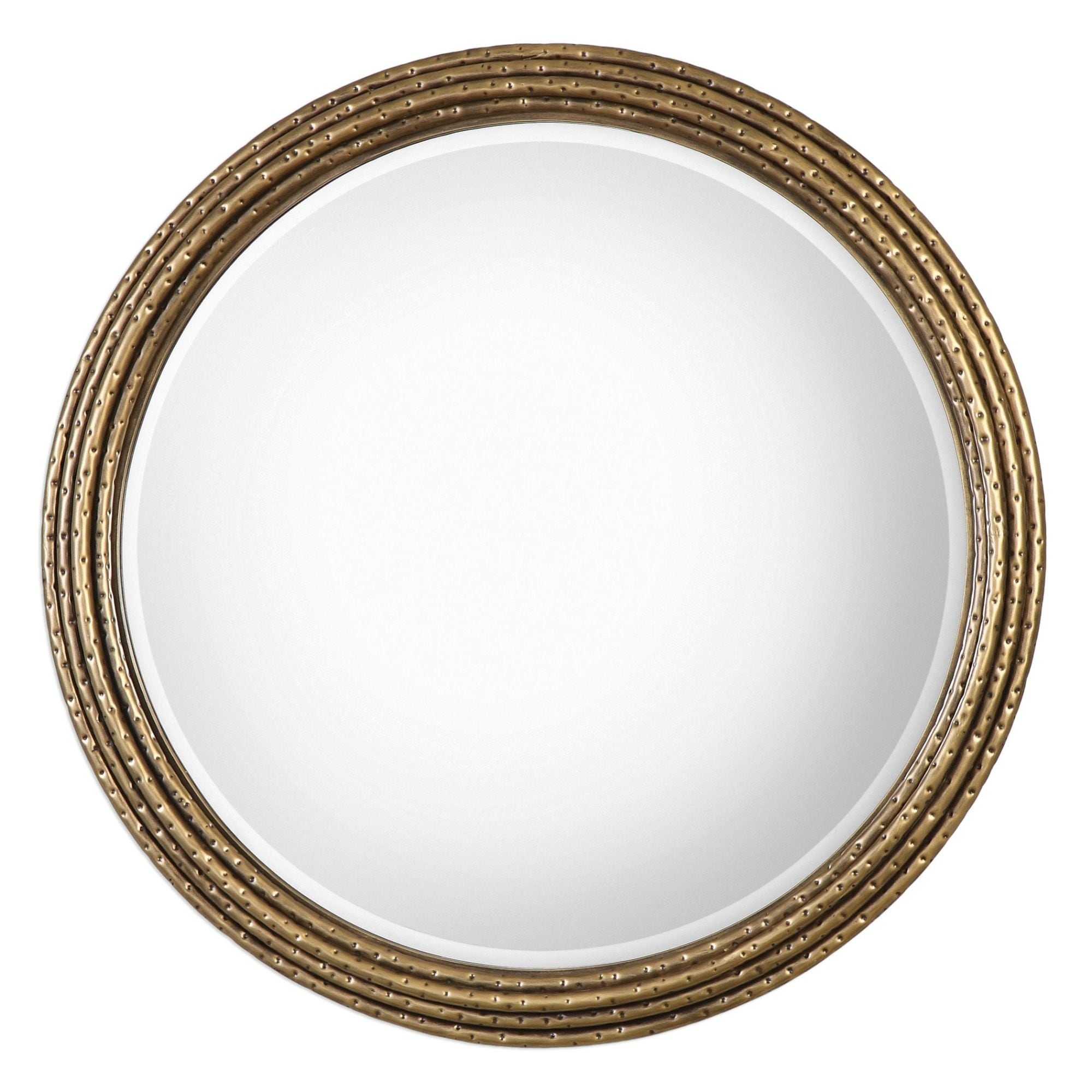 Uttermost 09183 Spera 42 Inch X 42 Inch Circular Iron Framed Mirror Antiqued Gold