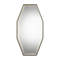 Uttermost 09258 Savion 24 Inch Wide Oval Framed Beveled Mirror By Grace Feyock Metallic Gold Leaf