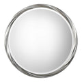 Uttermost 09278 Orion 36 Diameter Twist Frame Beveled Face Contemporary Accent Mirror By Jim Parsons Silver