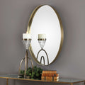 Uttermost 0935 Pursley 20 Inch Wide Oval Framed Flat Mirror By Grace Feyock