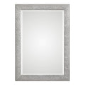 Uttermost 09361 Mossley 29 1 2 Inch Wide Rectangular Framed Beveled Mirror By Gr Metallic Silver Wash