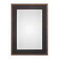 Uttermost 09377 Staveley 30 Inch Wide Rectangular Framed Beveled Mirror By David Rustic Black