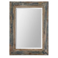Uttermost 13829 Bozeman Distressed Blue Mirror Heavily Distressed Slate Blue