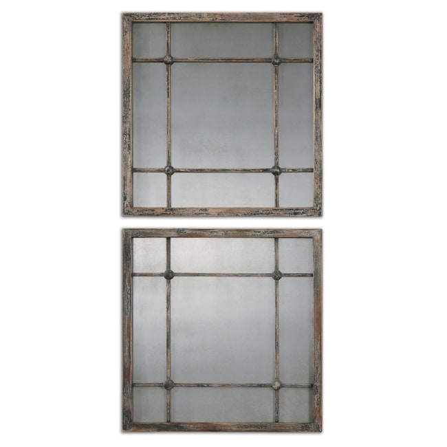 Uttermost 13845 Saragano Rectangular Mirror Aged Ivory