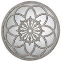 Uttermost 13868 Conselyea Norman Window Rounded Mirror Aged Ivory With Rust Bronze