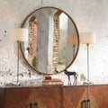 Uttermost 13887 Junius Round 43 X 43 Flat Mirror Antiqued Gold