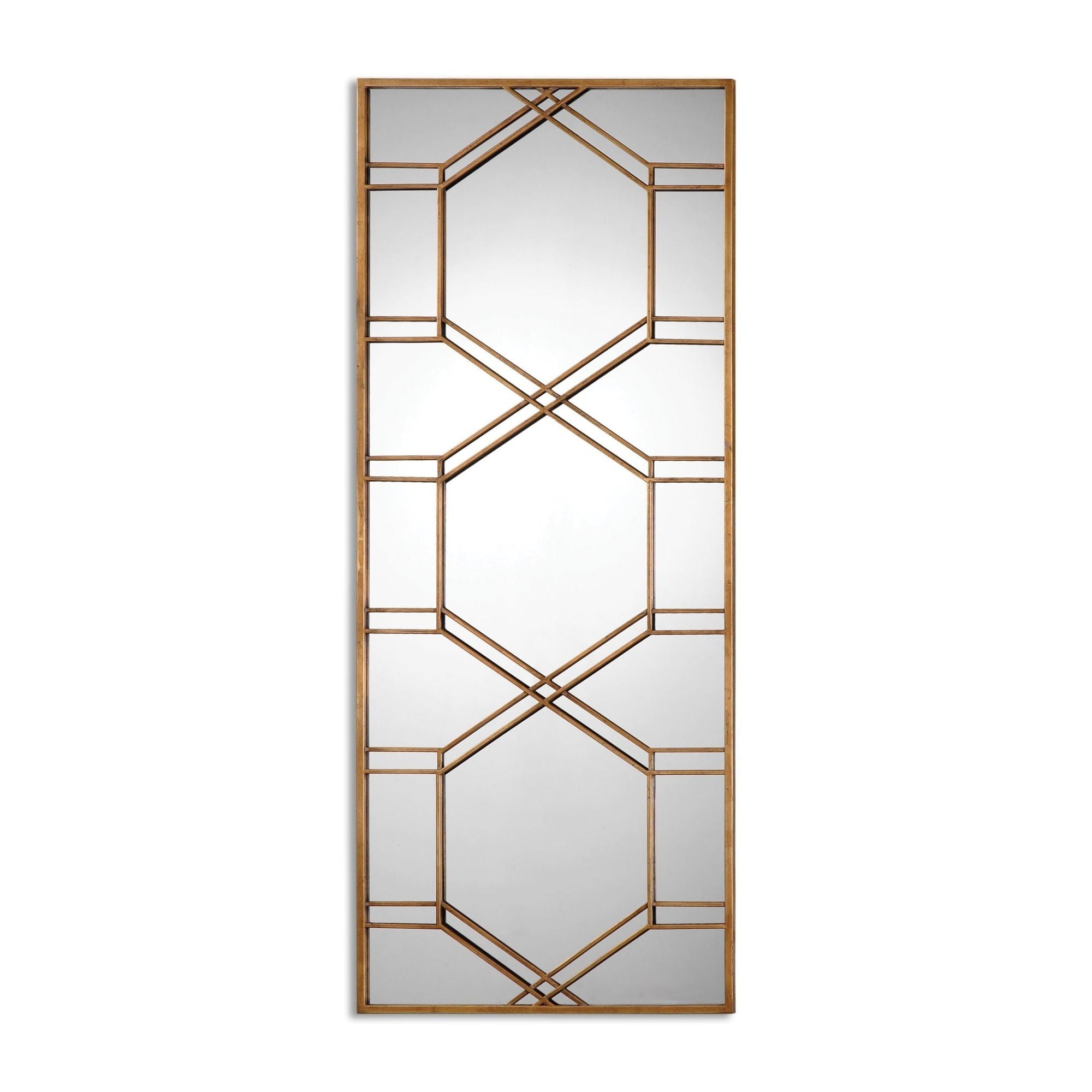 Uttermost 13922 Kennis 70 X 29 Wall Mirror Heavily Antiqued Gold Leaf