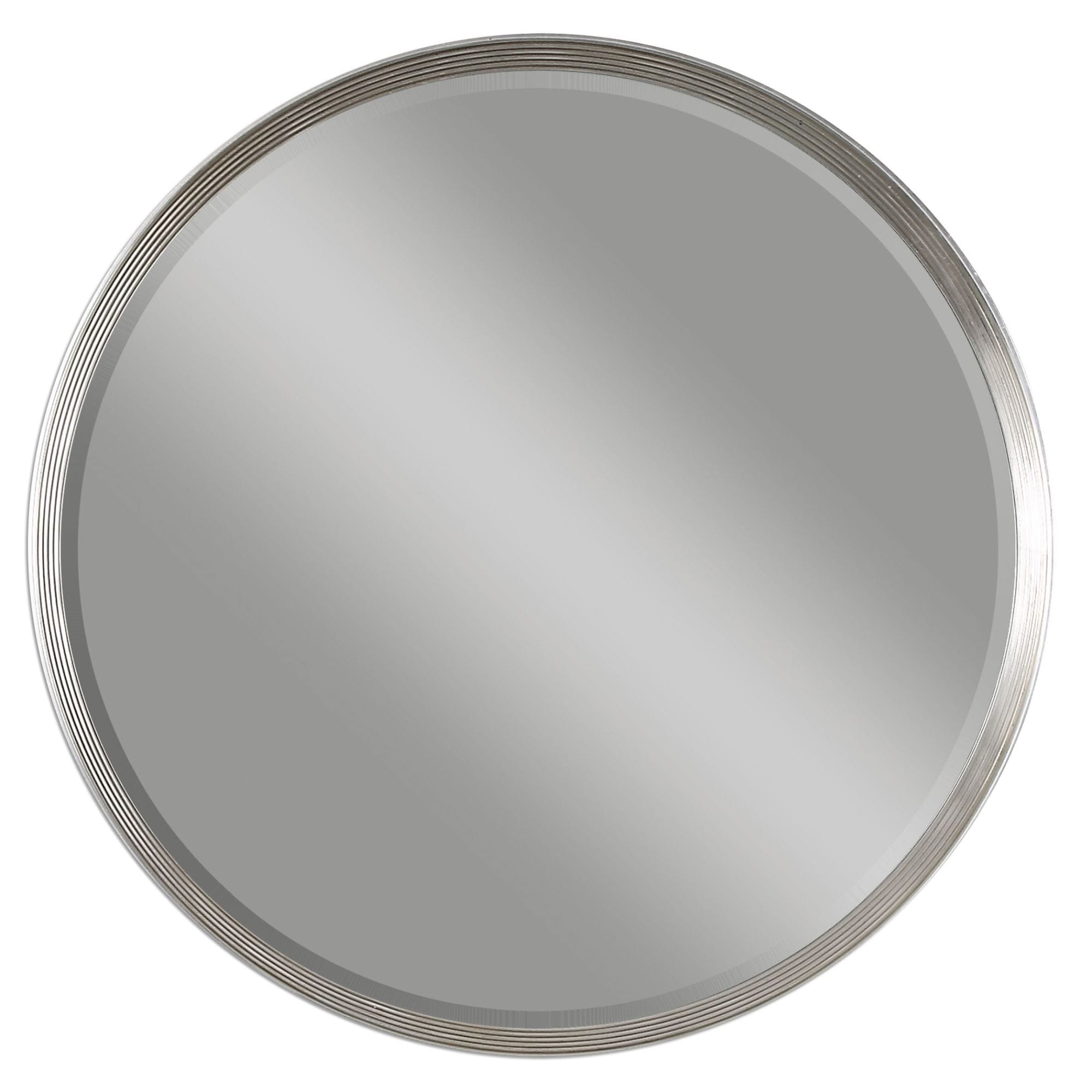 Uttermost 14547 Serenza Circular Mirror Designed By Jim Parsons Silver Leaf