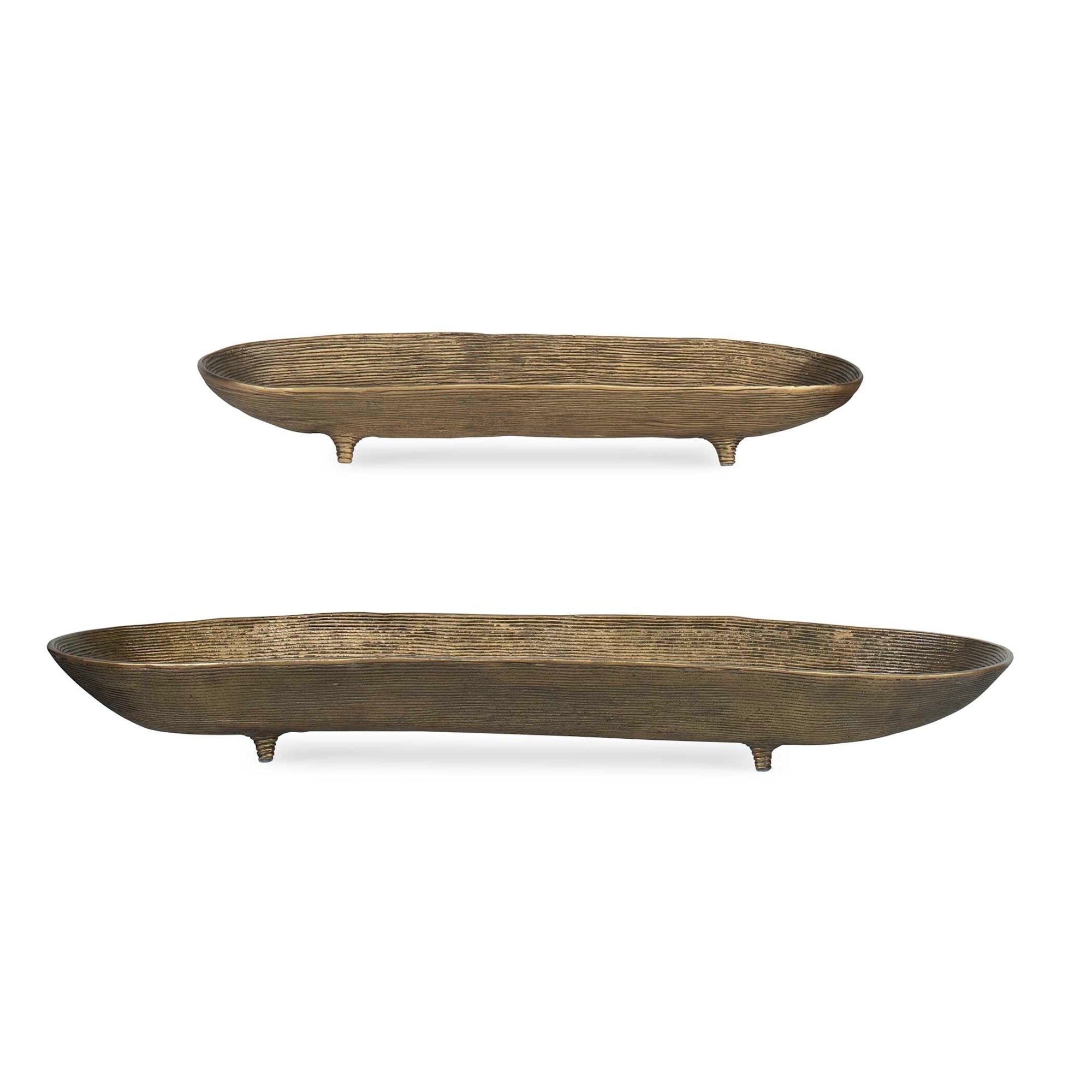 Uttermost 18254 Stratum 34 Wide Aluminum Decorative Bowls Set Of 2