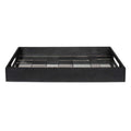 Uttermost 18261 Modern 24 Wide Glass Mango Decorative Tray Black Antique Mirrored