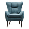 Uttermost 23314 Dax 29 Inch Wide Wood Frame Accent Chair With Fabric Upholstery Teal Velvet