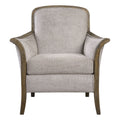 Uttermost 23369 Brittoney 32 Inch Tall Wood Framed Arm Chair With Fabric Upholst Stone N A