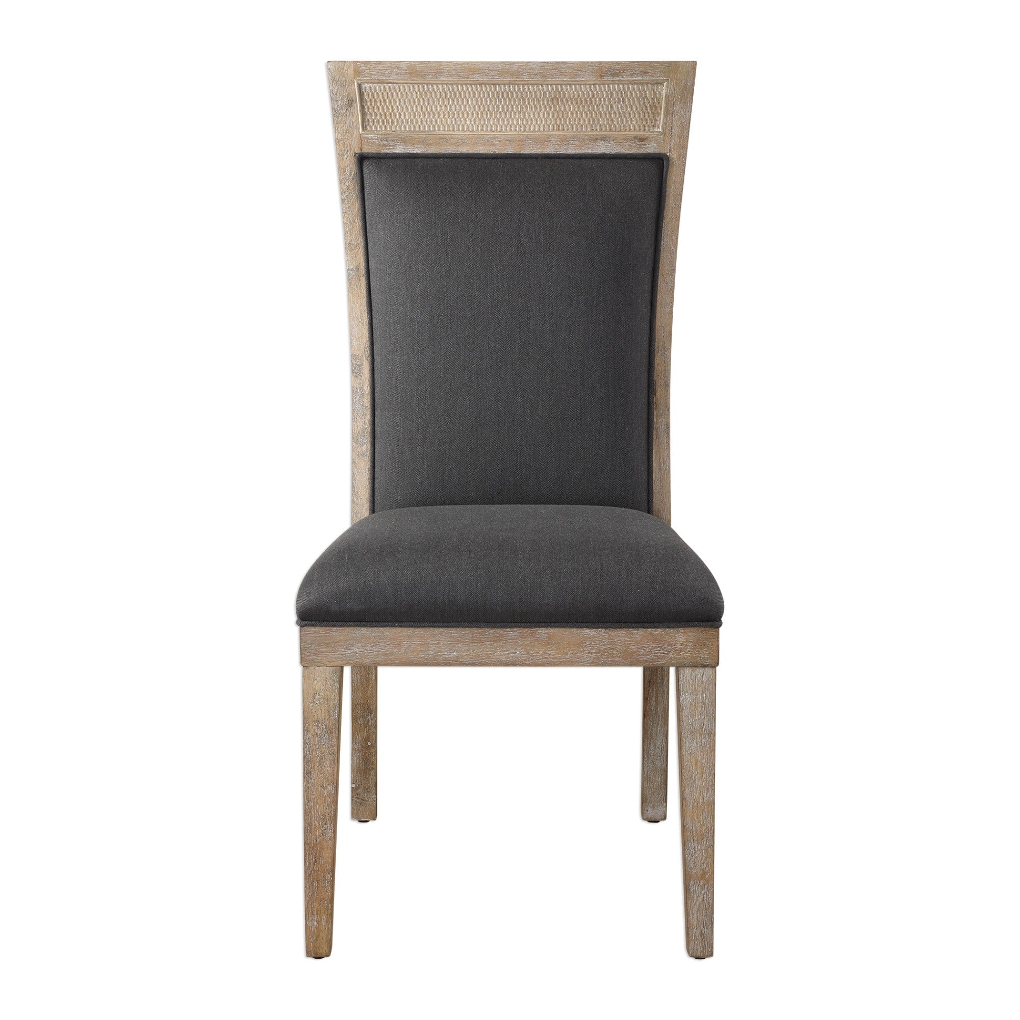 Uttermost 23440 Encore 20 Inch Wide Wood Frame Accent Chair With Fabric Upholste Dark Gray Sandstone