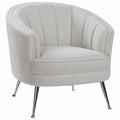 Uttermost Janie 33 Wide Upholstered Arm Chair With Iron Legs Cream