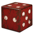 Uttermost 24168 Dice Accent Table Burnt Red