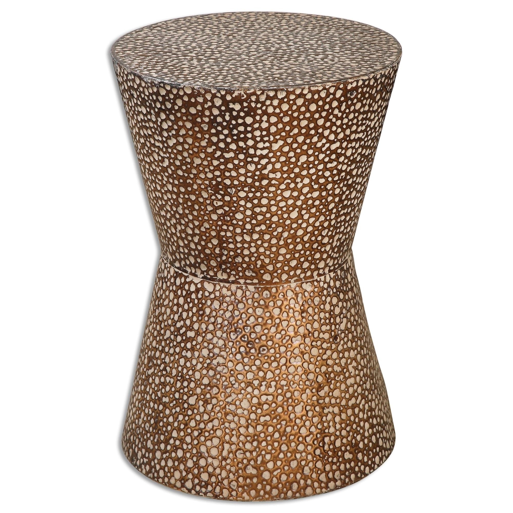 Uttermost 24461 Cutler Stand Designed By Jim Parsons Antiqued Copper Bronze With Dusty Stone Glaze