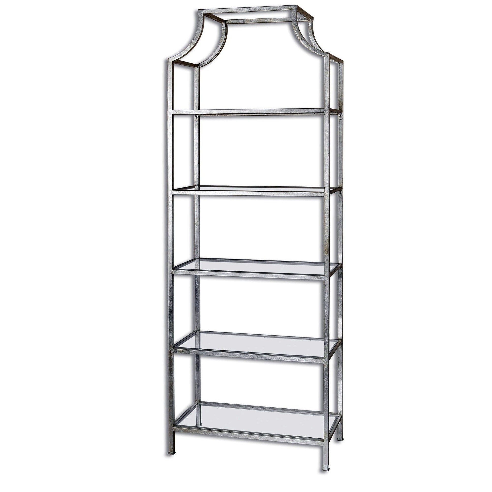 Uttermost 24514 Aurelie 84 X 30 Shelving Unit Silver Leaf N A