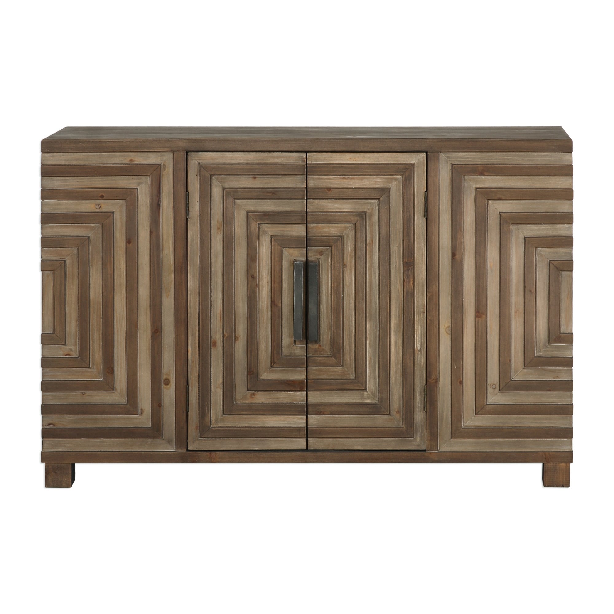 Uttermost 24773 Layton 48 1 2 Inch Wide Fir Veneer Cabinet With Two Doors By Car Two Toned Brown
