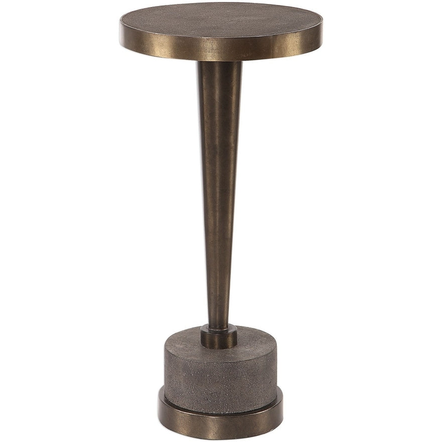 Uttermost Masika 10 1 2 Long Concrete And Metal Accent Table Bronze