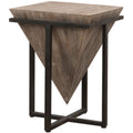 Uttermost Bertrand 18 1 4 Long Iron And Fir Wood Accent Table Deep Bronze And Natural