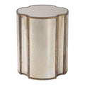 Uttermost Harlow 20 Wide Antique Mirrored Accent Table Antique Brass