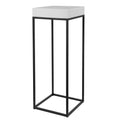 Uttermost 24935 Gambia 14 Wide Steel Side Table White Black